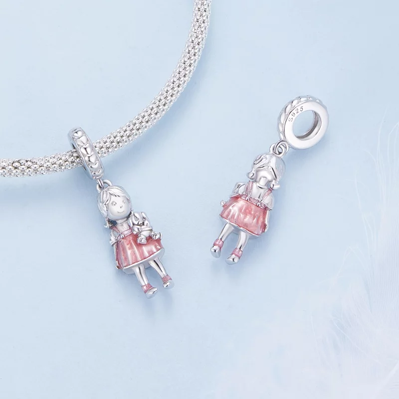 (image pour) Pendentif Charme Petite Fille de Style Pandora - BSC878 - Afficher 4
