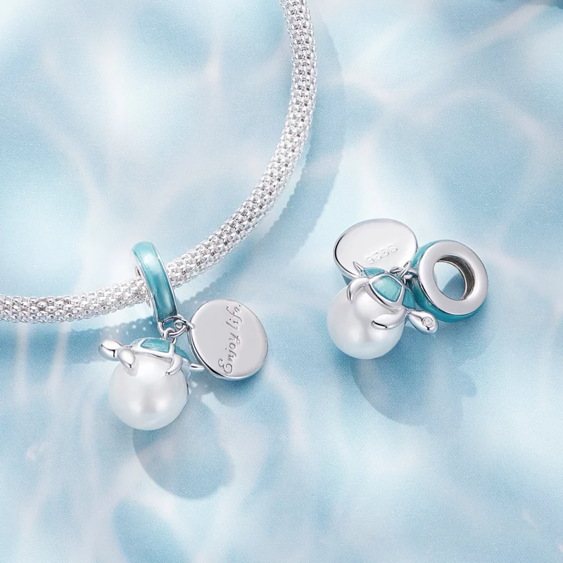 (image pour) Style Pandora Profitez de la vie des tortues de mer Pendentif Charm - SCC2506 - Afficher 4