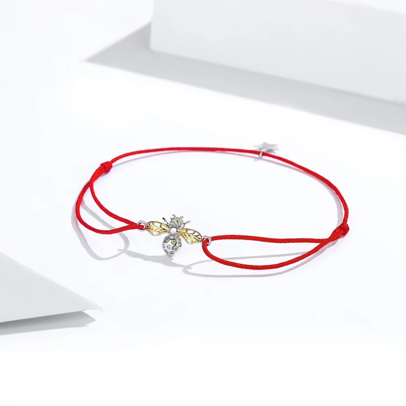 (image pour) Bracelet Cordon Style PANDORA abeille - SCB156 - Afficher 3