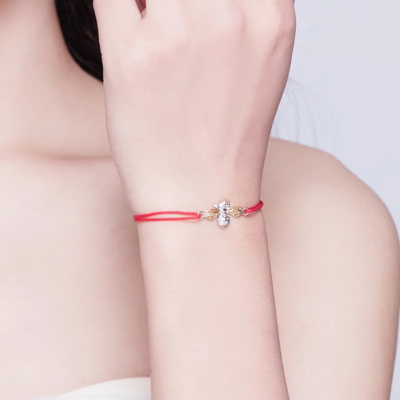 (image pour) Bracelet Cordon Style PANDORA abeille - SCB156 - Afficher 5