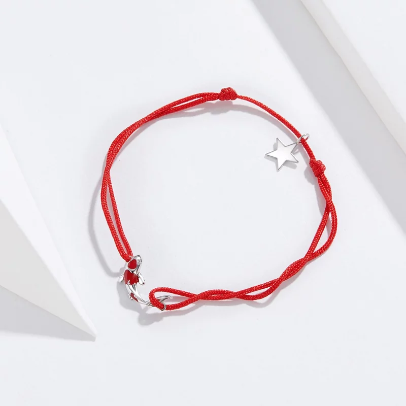 (image pour) Bracelet Cordon Style PANDORA Carpe porte-bonheur - SCB145 - Afficher 3