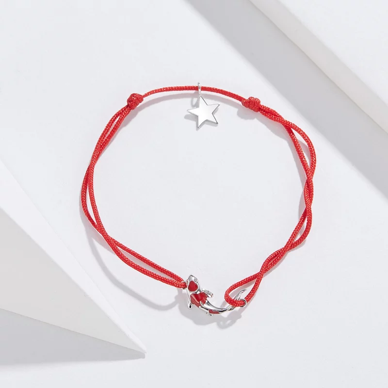 (image pour) Bracelet Cordon Style PANDORA Carpe porte-bonheur - SCB145 - Afficher 4