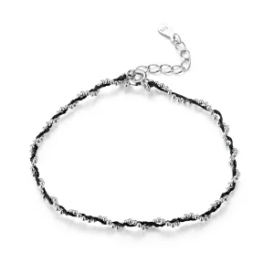 Bracelet Cordon Style PANDORA Corde Noire - SCB173-BK (image pour) Bracelet Cordon Style PANDORA Corde Noire - SCB173-BK
