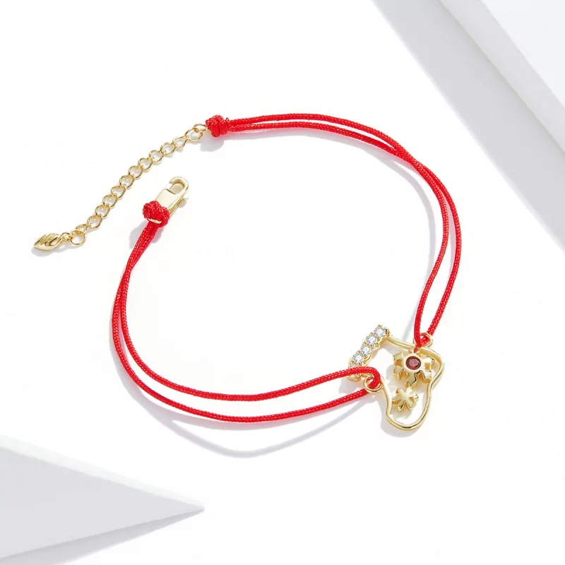 (image pour) Bracelet de Noël style Pandora en forme de chaussettes - SCB225 - Afficher 3