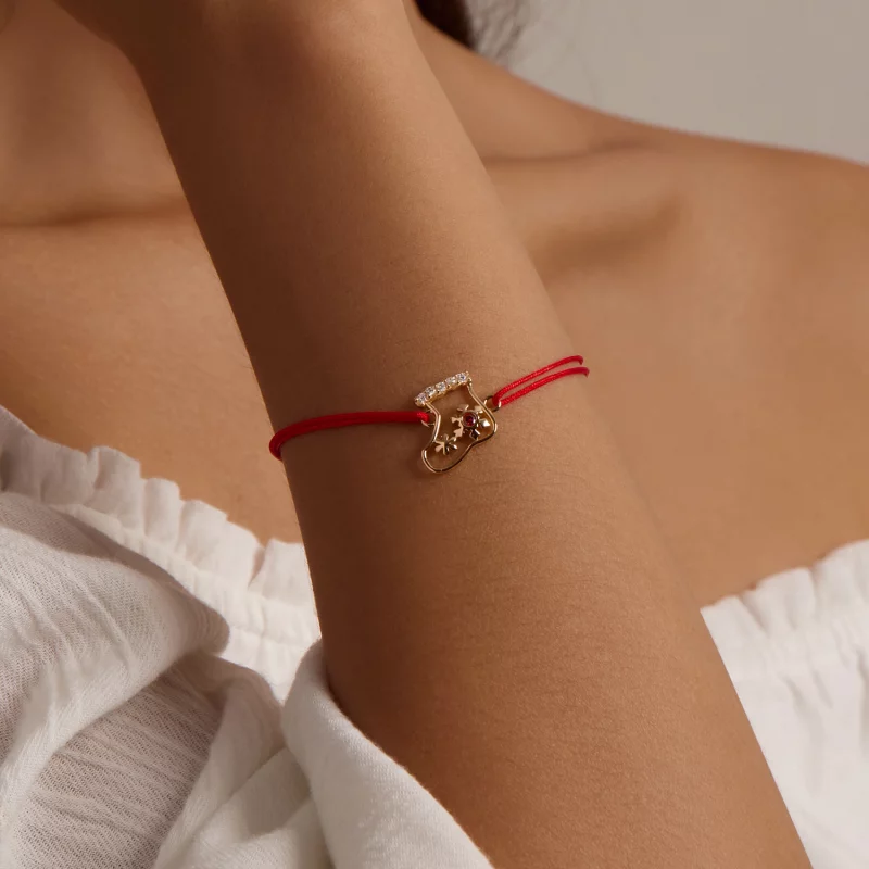 (image pour) Bracelet de Noël style Pandora en forme de chaussettes - SCB225 - Afficher 7
