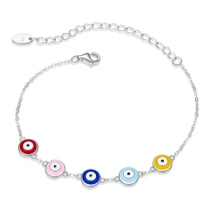 (image pour) Bracelet de style Pandora avec œil protecteur - SCB218