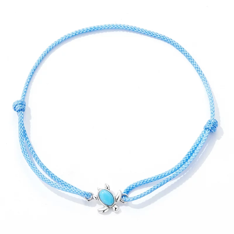 (image pour) Bracelet de style Pandora avec tortue bleue - SCB231 - Afficher 2
