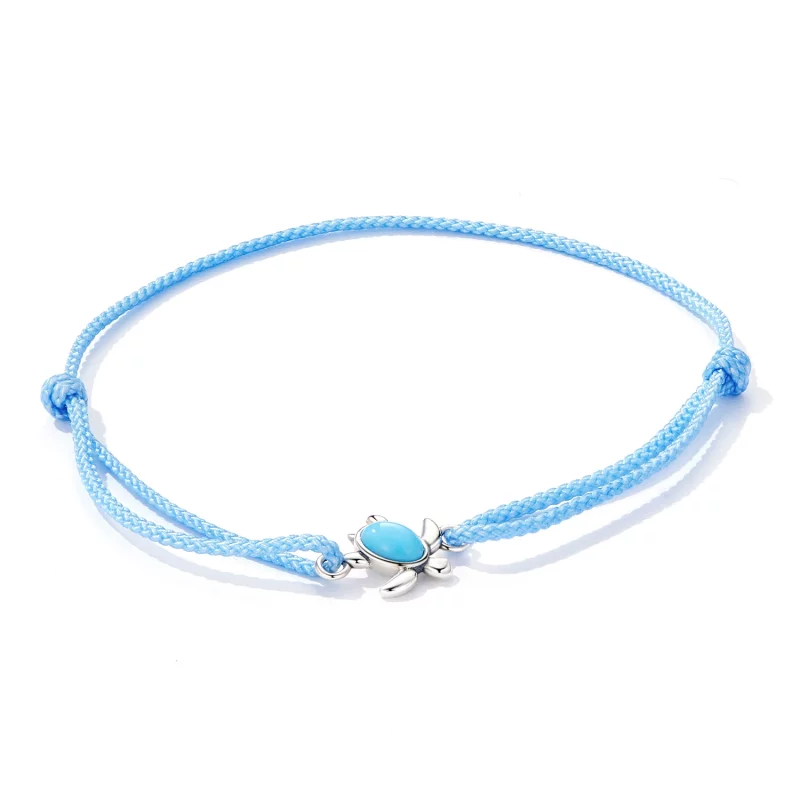 (image pour) Bracelet de style Pandora avec tortue bleue - SCB231 - Afficher 3