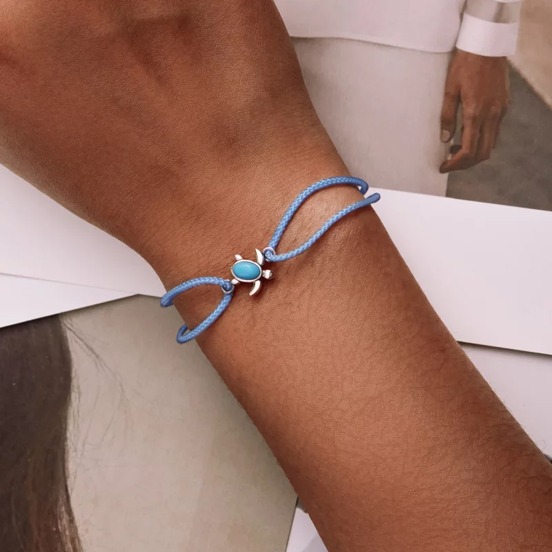 (image pour) Bracelet de style Pandora avec tortue bleue - SCB231 - Afficher 5