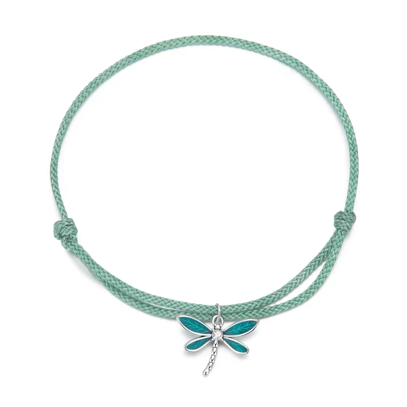 (image pour) Bracelet estival style Pandora avec libellule - SCB237