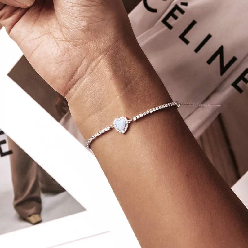 (image pour) Bracelet Pandora Style Opal Love - BSB086 - Afficher 3