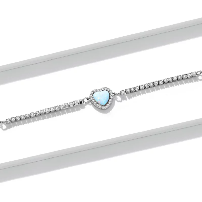(image pour) Bracelet Pandora Style Opal Love - BSB086 - Afficher 4