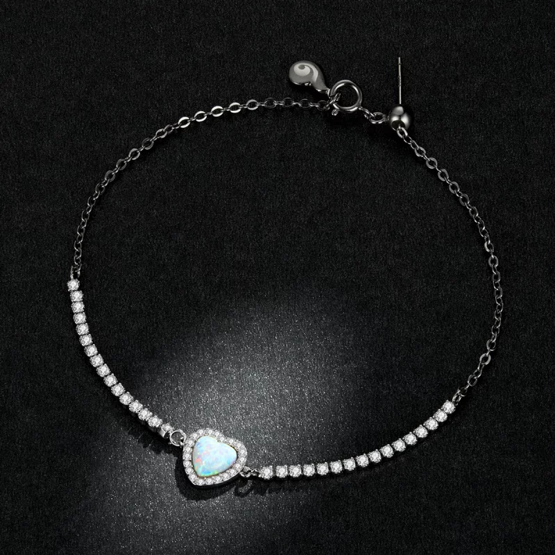 (image pour) Bracelet Pandora Style Opal Love - BSB086 - Afficher 6