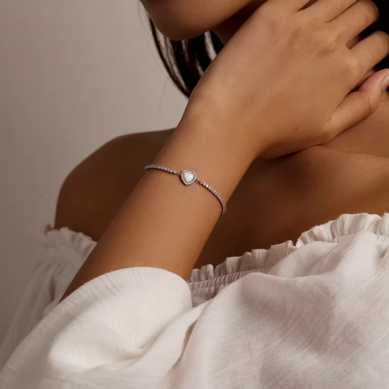 (image pour) Bracelet Pandora Style Opal Love - BSB086 - Afficher 8