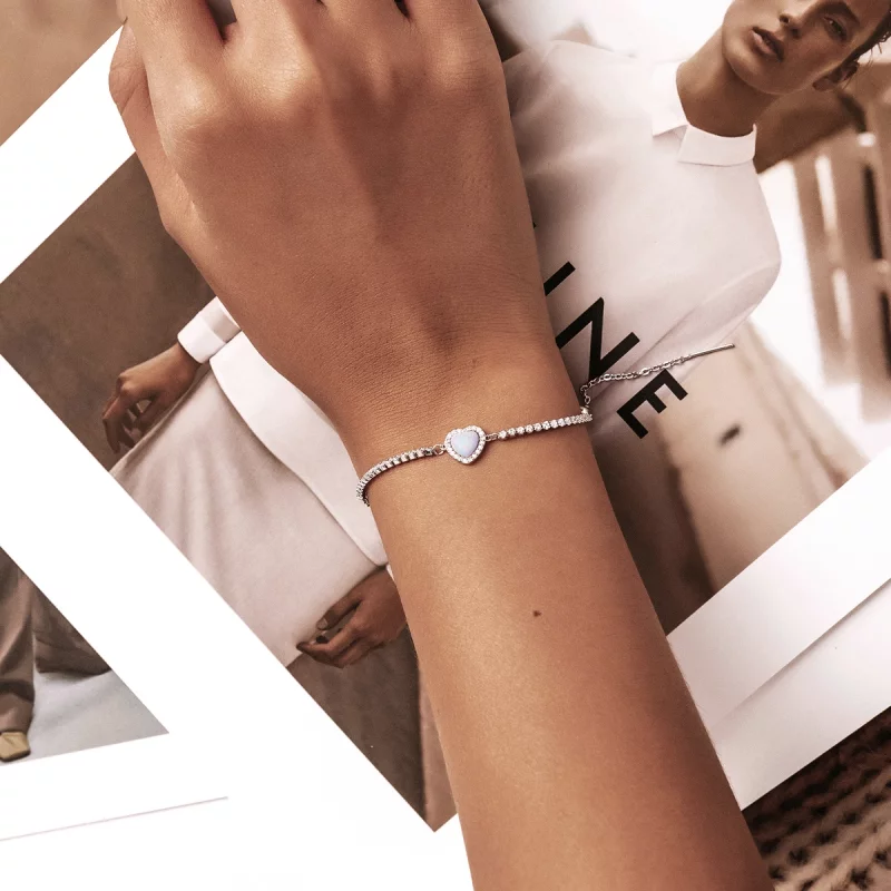 (image pour) Bracelet Pandora Style Opal Love - BSB086 - Afficher 10