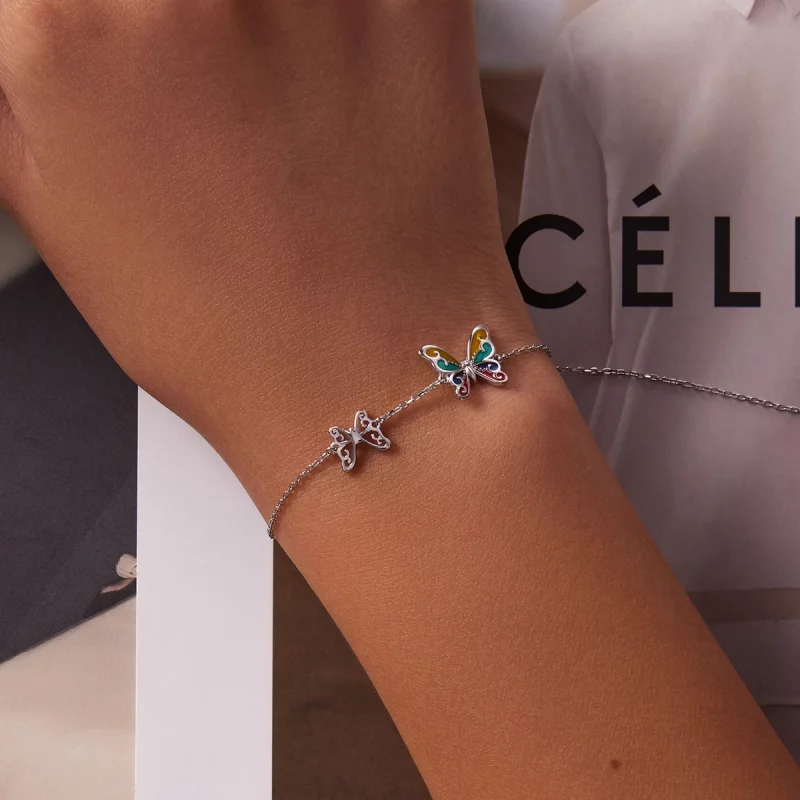 (image pour) Bracelet Papillon Brillant de Style Pandora - SCB228 - Afficher 5