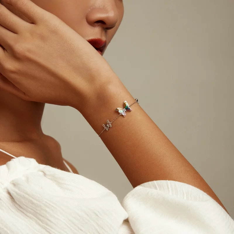 (image pour) Bracelet Papillon Brillant de Style Pandora - SCB228 - Afficher 7