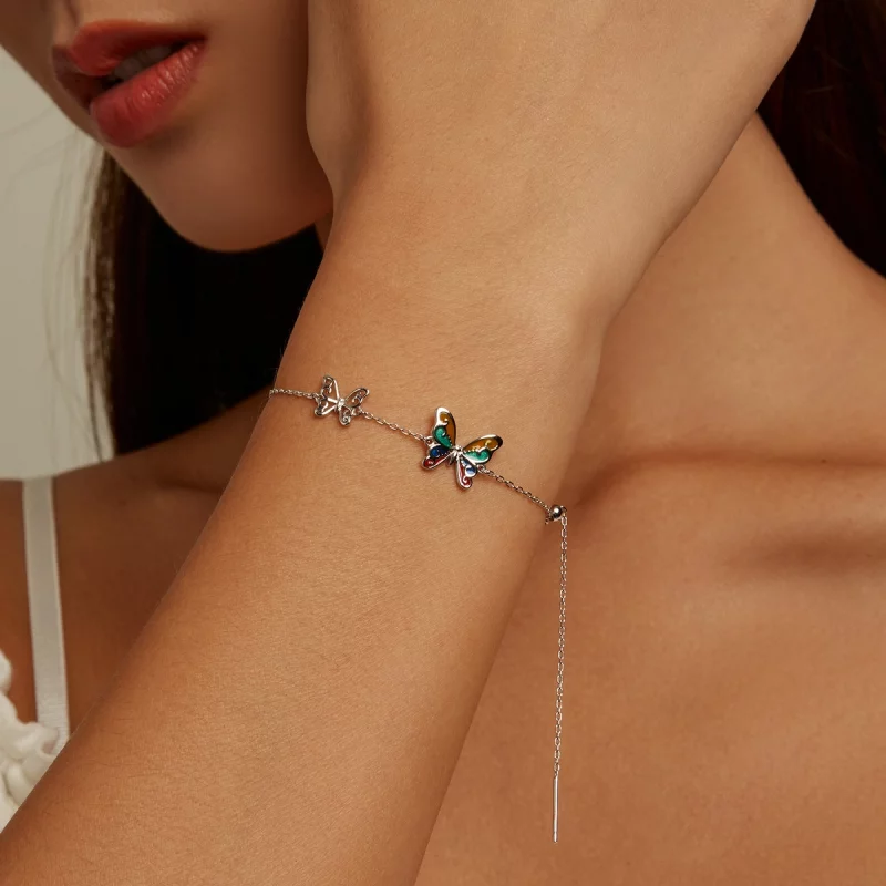 (image pour) Bracelet Papillon Brillant de Style Pandora - SCB228 - Afficher 8