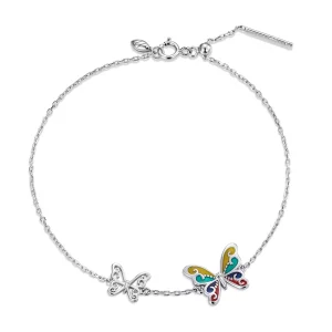 (image pour) Bracelet Papillon Brillant de Style Pandora - SCB228