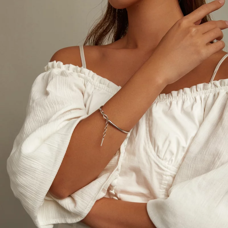 (image pour) Bracelet Simple et Infini de Style Pandora - BSB085 - Afficher 6