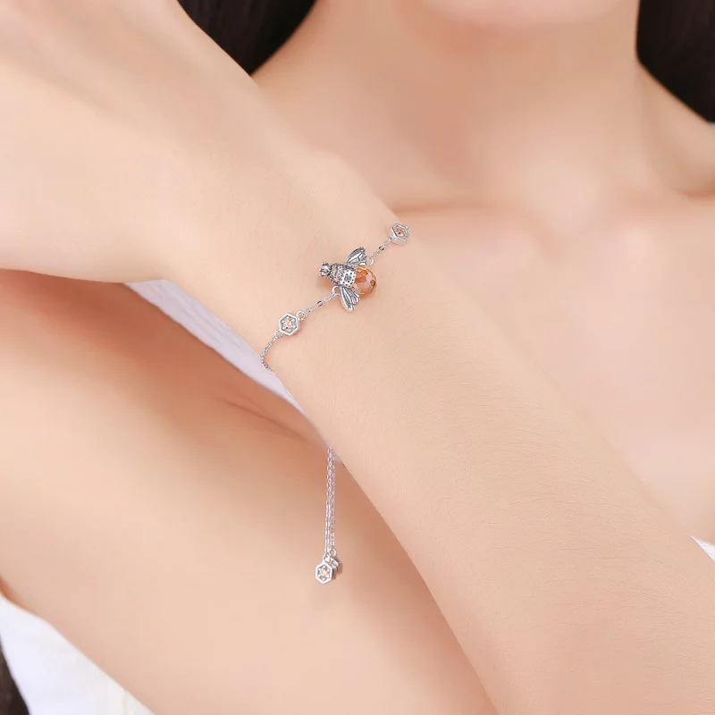 (image pour) Bracelet Style PANDORA Abeille dansante - SCB043 - Afficher 3