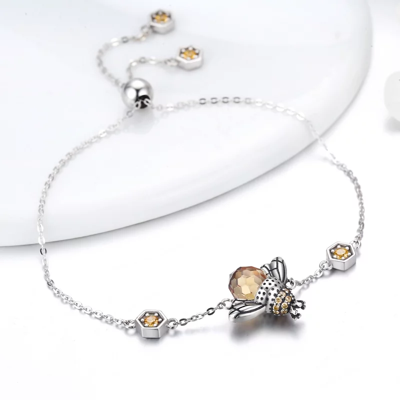 (image pour) Bracelet Style PANDORA Abeille dansante - SCB043 - Afficher 6