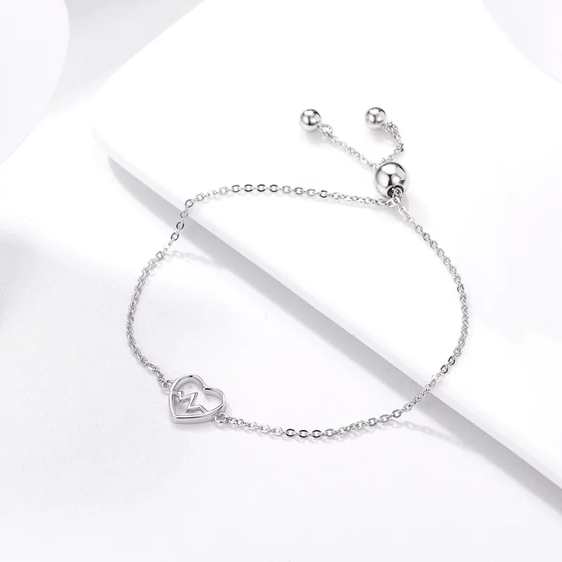 (image pour) Bracelet Style PANDORA Amour Cardiogramme - SCB019 - Afficher 5