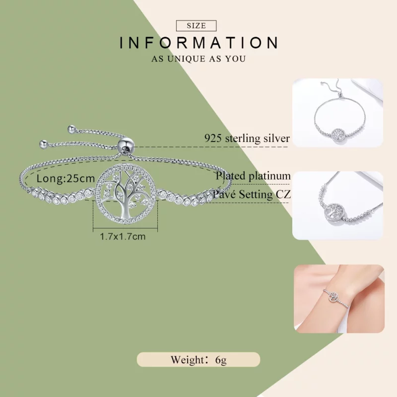 (image pour) Bracelet Style PANDORA Arbre de vie lumineux - SCB035 - Afficher 3