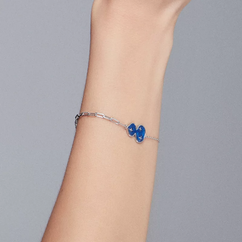 (image pour) Bracelet style Pandora avec des fleurs de Phlox - BSB073 - Afficher 4