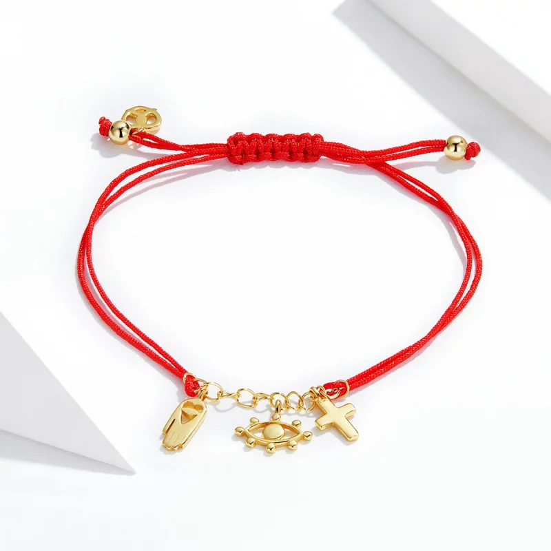 (image pour) Bracelet style Pandora avec symbole de chance - SCB226 - Afficher 2