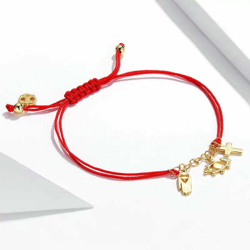 (image pour) Bracelet style Pandora avec symbole de chance - SCB226 - Afficher 4