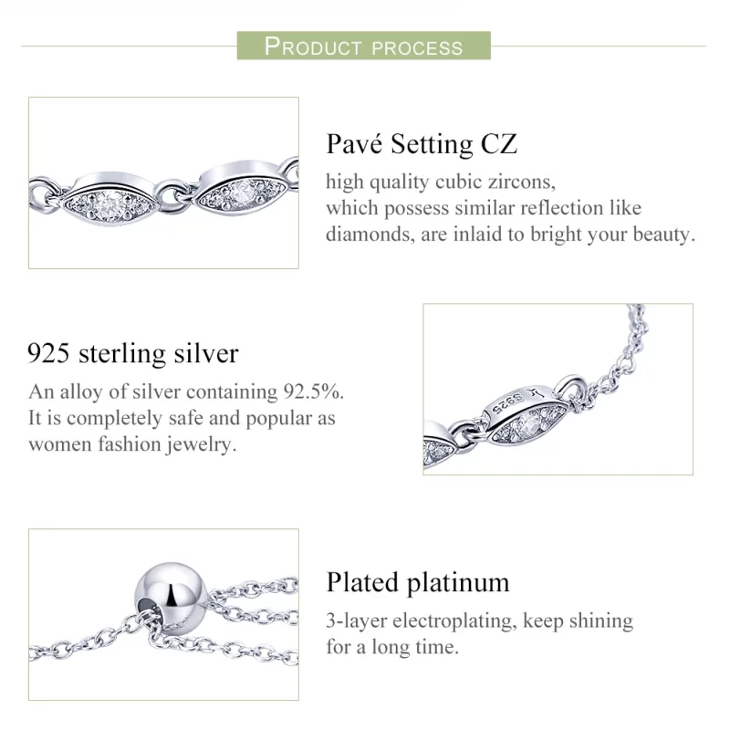 (image pour) Bracelet Style PANDORA Beauté de la simplicité - SCB086 - Afficher 6