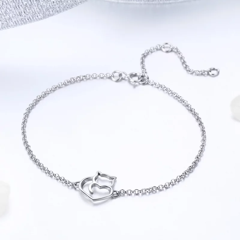 (image pour) Bracelet Style PANDORA Chat mignon - SCB102-C - Afficher 3
