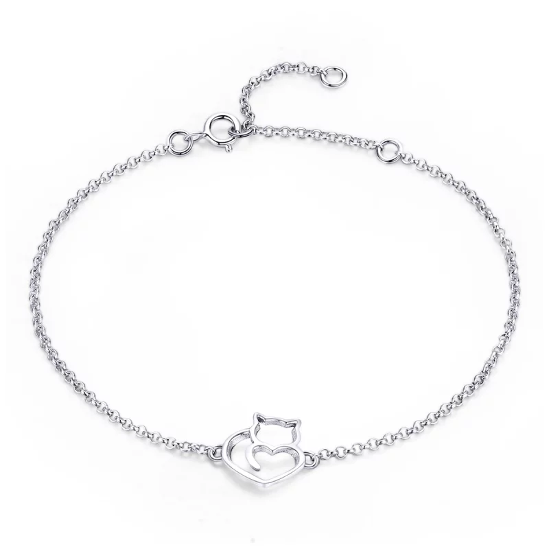 (image pour) Bracelet Style PANDORA Chat mignon - SCB102-C