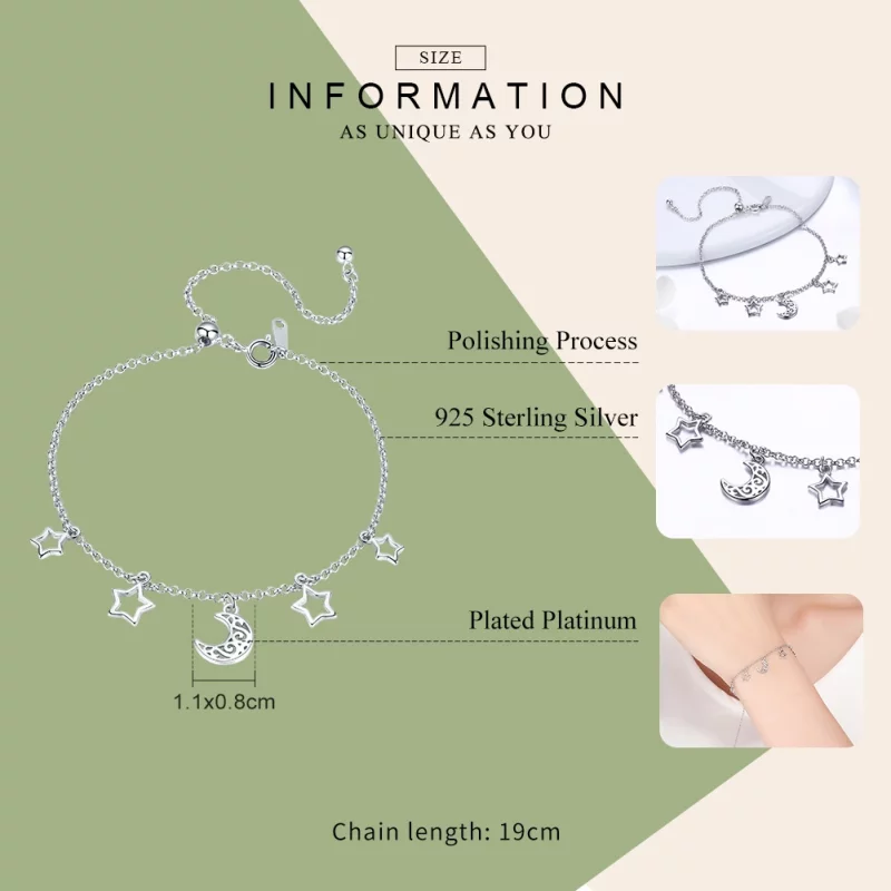 (image pour) Bracelet Style PANDORA Ciel étoilé - SCB107 - Afficher 5