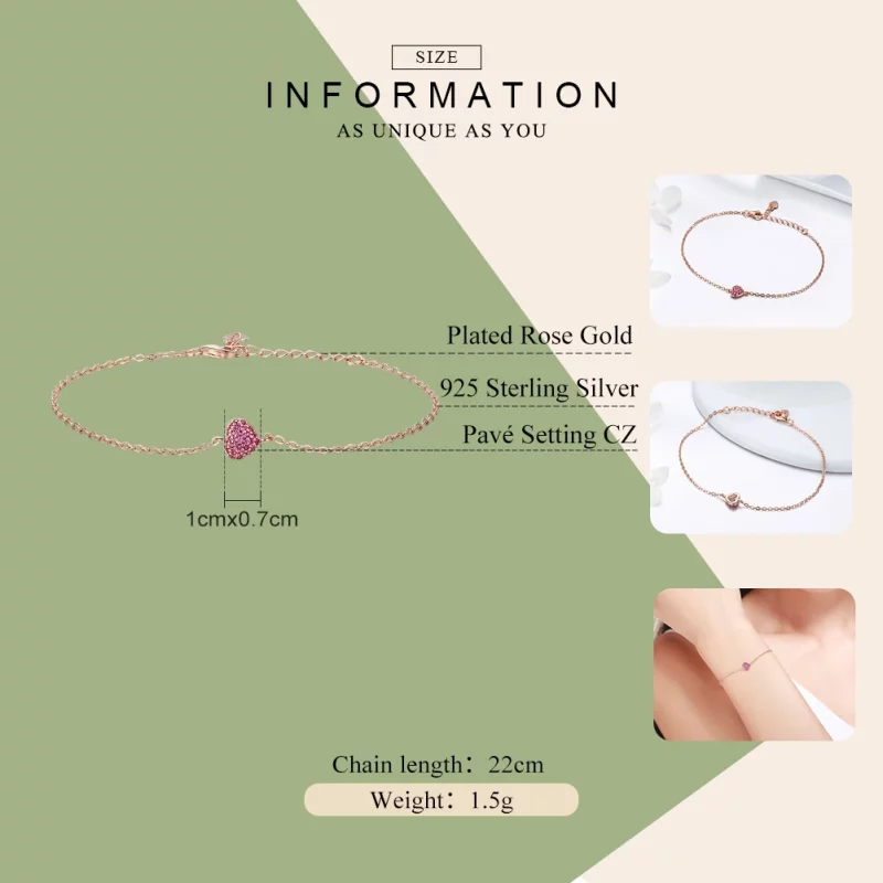 (image pour) Bracelet Style PANDORA Coeur élégant - SCB050 - Afficher 2