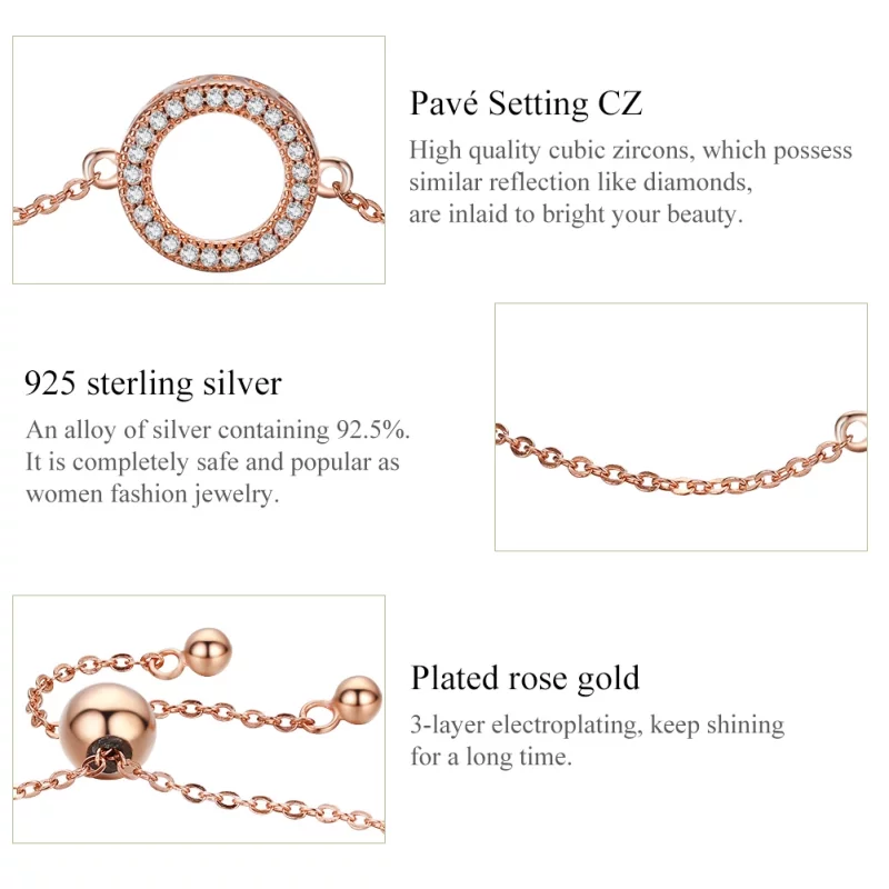 (image pour) Bracelet Style PANDORA destin - SCB030-C - Afficher 6