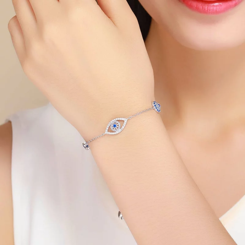 (image pour) Bracelet Style PANDORA Eyeil gardien - SCB089 - Afficher 2