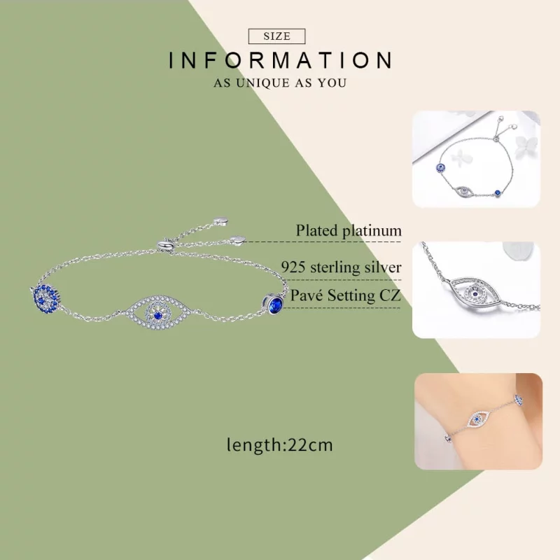 (image pour) Bracelet Style PANDORA Eyeil gardien - SCB089 - Afficher 6