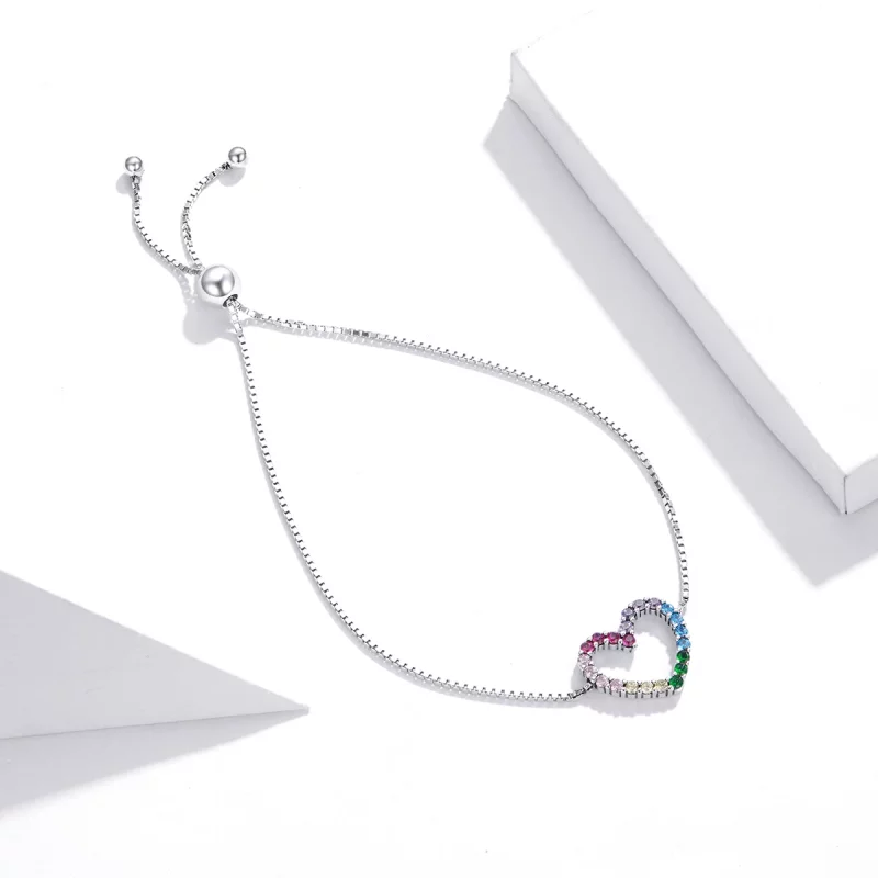 (image pour) Bracelet Style PANDORA L'amour de l'arc-en-ciel - SCB216 - Afficher 2