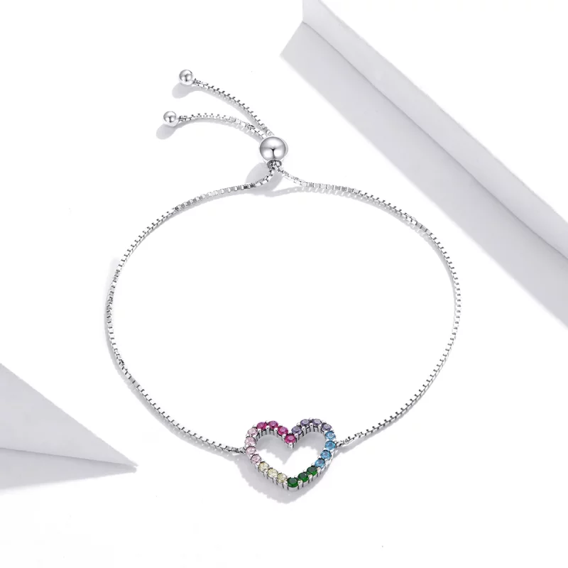 (image pour) Bracelet Style PANDORA L'amour de l'arc-en-ciel - SCB216 - Afficher 3