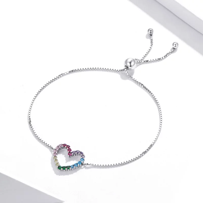 (image pour) Bracelet Style PANDORA L'amour de l'arc-en-ciel - SCB216 - Afficher 4