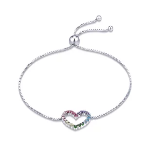(image pour) Bracelet Style PANDORA L'amour de l'arc-en-ciel - SCB216