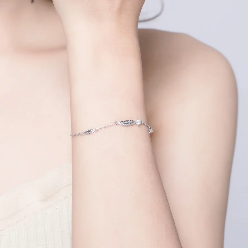 (image pour) Bracelet Style PANDORA La plume - SCB133 - Afficher 5