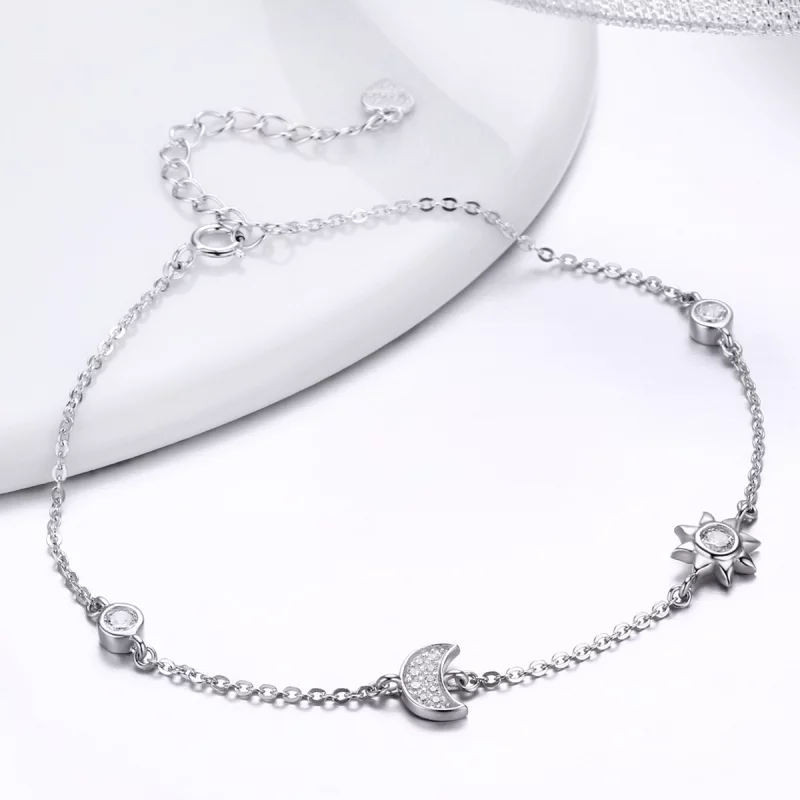 (image pour) Bracelet Style PANDORA Lune Soleil et Etoiles - SCB081 - Afficher 5