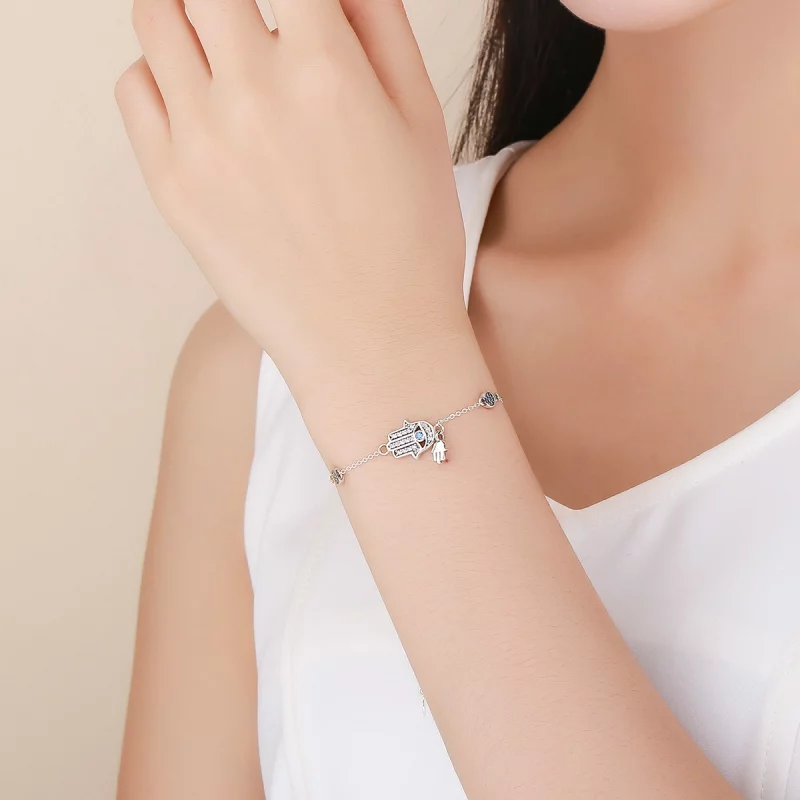 (image pour) Bracelet Style PANDORA Main de Fatima - SCB079 - Afficher 2