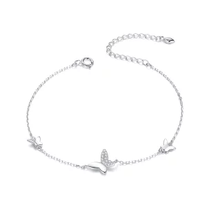 Bracelet Style PANDORA Papillons entourés - SCB197 (image pour) Bracelet Style PANDORA Papillons entourés - SCB197