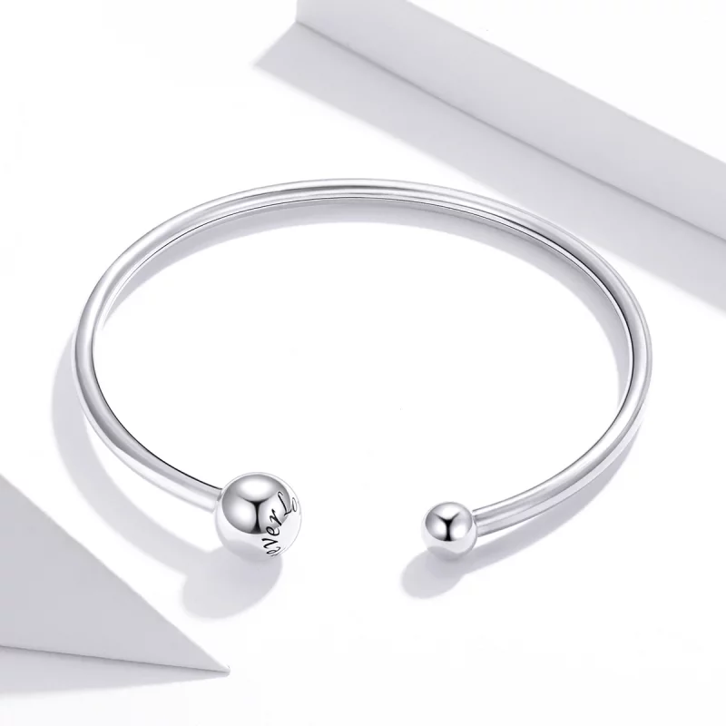 (image pour) Jonc ouvert Style PANDORA Boule d’argent - SCB198 - Afficher 2