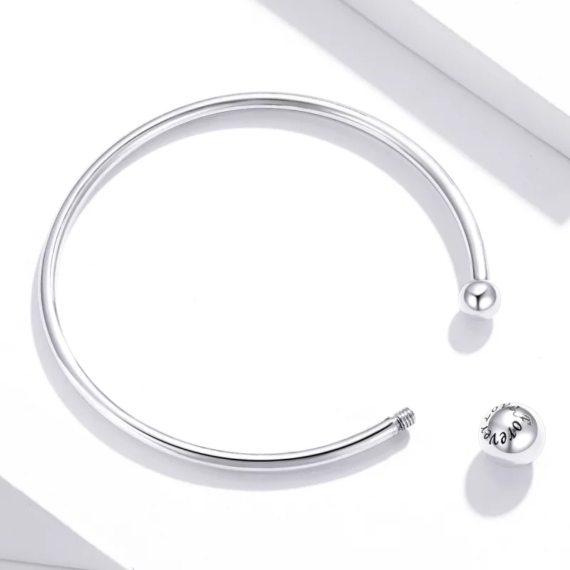 (image pour) Jonc ouvert Style PANDORA Boule d’argent - SCB198 - Afficher 3