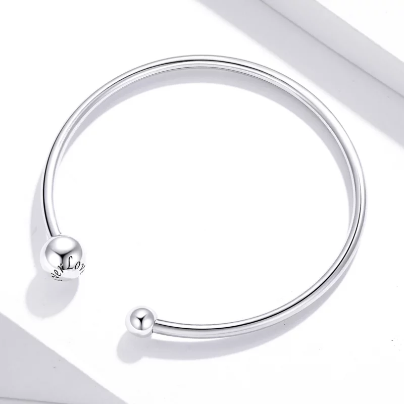 (image pour) Jonc ouvert Style PANDORA Boule d’argent - SCB198 - Afficher 4